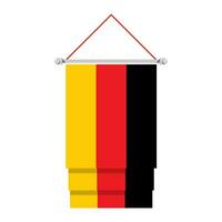nacional bandeira do Alemanha dentro plano estilo isolado em branco fundo, vetor ilustração