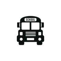 ícone de ônibus escolar isolado no fundo branco vetor