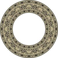 vetor ouro e Preto volta clássico renascimento ornamento. círculo, anel europeu fronteira, renascimento estilo quadro, Armação