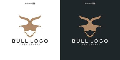 touro, angus vaca búfalo búfalo Prêmio logotipo Projeto. criativo touro chifres vetor