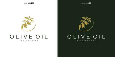 Oliva logotipo ícone Projeto modelo plano. natural extra virgem óleo. beleza, Cosmético vetor