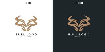 touro, angus vaca búfalo búfalo Prêmio logotipo Projeto. criativo touro chifres vetor