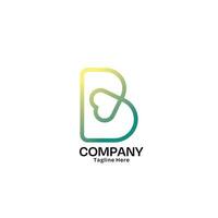 carta b logotipo Projeto com minimalista estilo para companhia e o negócio vetor