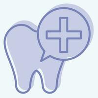 ícone dental implantes. relacionado para dental símbolo. dois tom estilo. simples Projeto editável. simples ilustração vetor