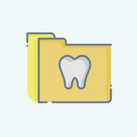 ícone dental registros. relacionado para dental símbolo. rabisco estilo. simples Projeto editável. simples ilustração vetor