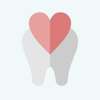 ícone dental Cuidado. relacionado para dental símbolo. plano estilo. simples Projeto editável. simples ilustração vetor
