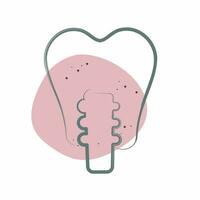 ícone dental próteses. relacionado para dental símbolo. cor local estilo. simples Projeto editável. simples ilustração vetor