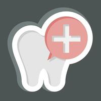 adesivo dental implantes. relacionado para dental símbolo. simples Projeto editável. simples ilustração vetor