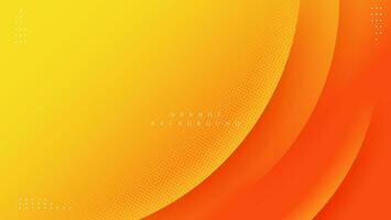 abstrato amarelo laranja gradiente fundo com meio-tom vetor