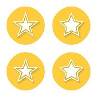 Estrela vaqueiro ícone vetor em amarelo círculo fundo