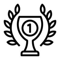 troféu ouro ícone ou logotipo ilustração esboço Preto estilo vetor