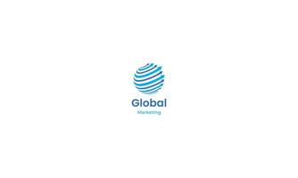 círculo globo global logotipo vetor