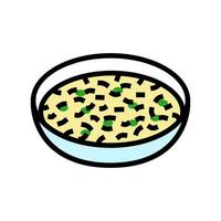 ovo solta sopa chinês cozinha cor ícone vetor ilustração