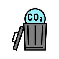 utilização carbono cor ícone vetor ilustração