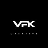 vpk carta inicial logotipo Projeto modelo vetor ilustração