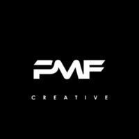 pmf carta inicial logotipo Projeto modelo vetor ilustração