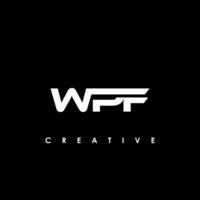 wpf carta inicial logotipo Projeto modelo vetor ilustração