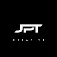 jpt carta inicial logotipo Projeto modelo vetor ilustração