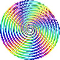 arco Iris espiral com muito vívido cores. fantasia turbilhão com primário cores vetor