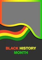 fevereiro é Preto história mês. africano americano história, Projeto para bandeira, fundo, poster vetor
