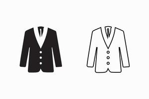 mans blazer Jaqueta ícone vetor ilustração