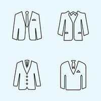 mans blazer Jaqueta ícone vetor ilustração