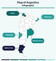 infográfico do Argentina mapa vetor