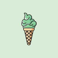 gelo creme cone desenho animado ilustração vetor