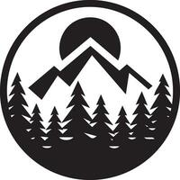 montanha logotipo vetor arte ilustração, uma Preto cor montanha logotipo