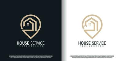 casa serviço logotipo com criativo único elemento conceito Prêmio vetor