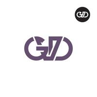 carta gvd monograma logotipo Projeto vetor