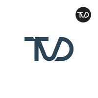 carta tvd monograma logotipo Projeto vetor