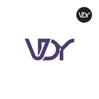 carta vdy monograma logotipo Projeto vetor