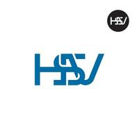 carta hsv monograma logotipo Projeto vetor