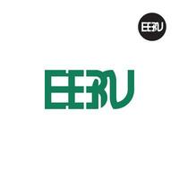 carta ebn monograma logotipo Projeto vetor