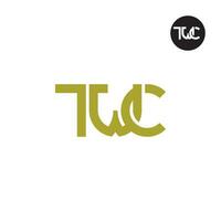 carta twc monograma logotipo Projeto vetor