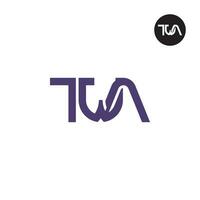 carta twa monograma logotipo Projeto vetor