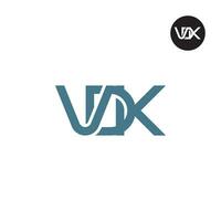 carta vdk monograma logotipo Projeto vetor