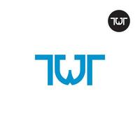 carta twt monograma logotipo Projeto vetor