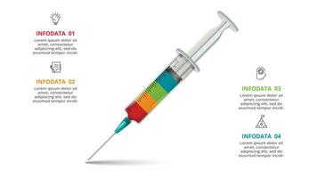 criativo conceito para infográfico com 4 passos, opções, partes ou processos. o negócio dados visualização. vetor