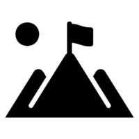 ícone de glifo de montanhas vetor