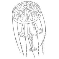 medusa gráfico Preto branco isolado esboço ilustração vetor