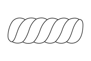torção marshmallow. Preto e branco. isolado em branco fundo vetor