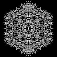 mandala linha arte desenhos em Preto fundo. coloração página para crianças e adultos. vetor