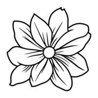 mão desenhado simples flor ilustração vetor