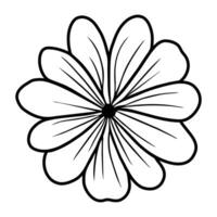 mão desenhado simples flor ilustração vetor