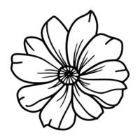 mão desenhado simples flor ilustração vetor