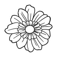 mão desenhado simples flor ilustração vetor