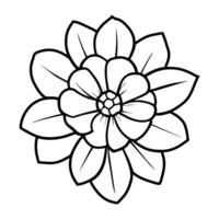 mão desenhado simples flor ilustração vetor