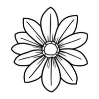 mão desenhado simples flor ilustração vetor